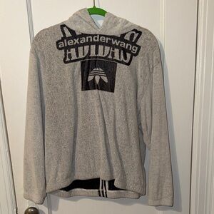 Alexander Wang x Adidas Light Gray Hooded Sweater